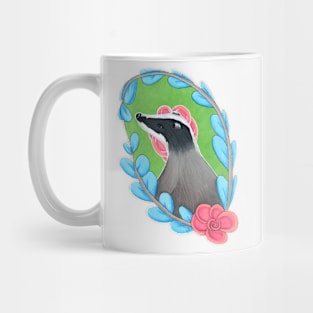 Floral Badger (WB) Mug